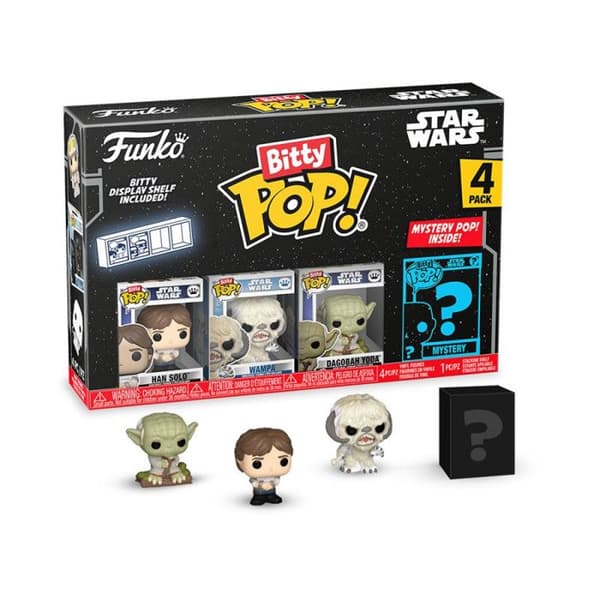 Pack 4 Funko Bitty Pop Star Wars S2 Han-figurer