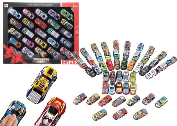 LeanToys Spring Springs Lekebiler Kjørte biler Fargerike 25 stk