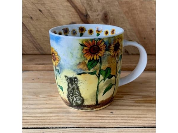 GiftWorld M96 Mugg Katt och solrosor