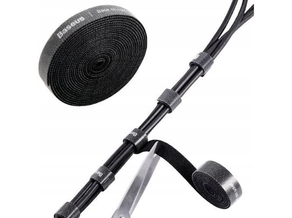 Baseus taśma rzepowa organizer 50cm czarna
