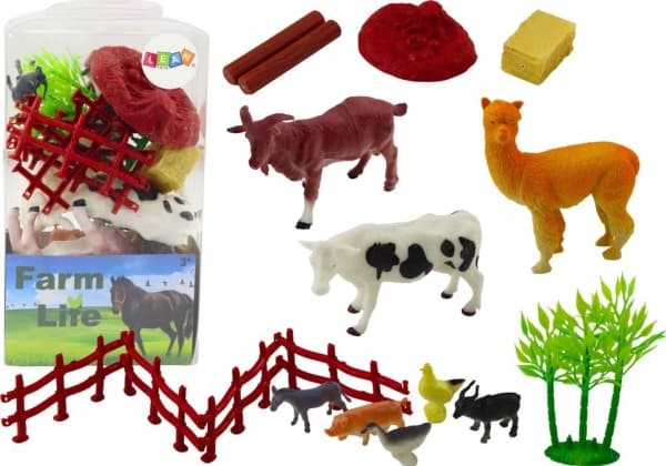 LeanToys Figures Kotieläimet Maatilan tarvikkeet 26el