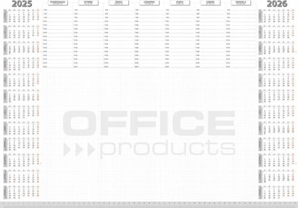 Kontorprodukter KONTORPRODUKTER skrivebordsunderlag, planlegger 2025/2026, biuwar 594x420mm A2, 52k, hvit