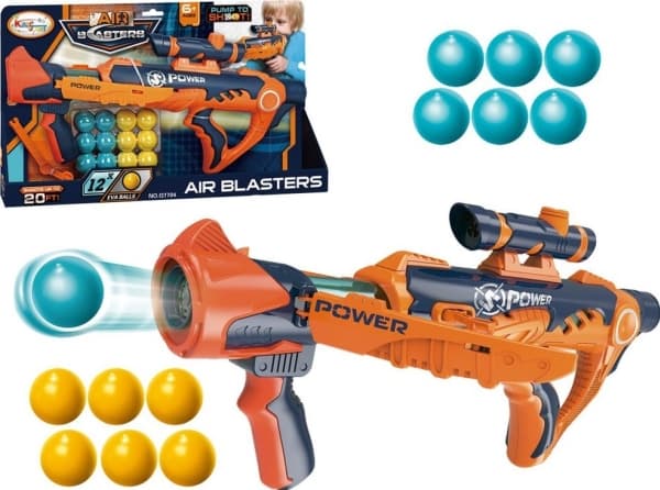LeanToys Large Foam Ball Gun Air Blaster Launcher