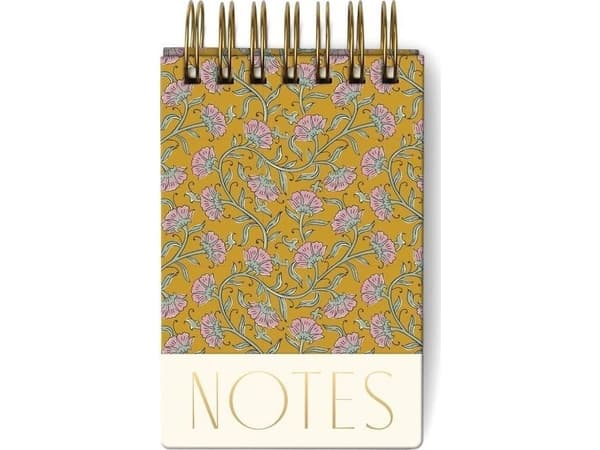 Notebook 192K Twin Wire Chunky Green Vintage Flora