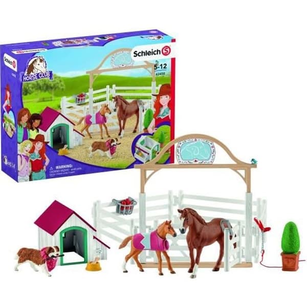 SCHLEICH - Hästklubben Hannahs gästhästar med hundruby - Tjej - 5 år och uppåt - Flerfärgad