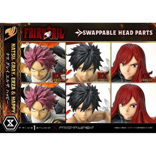 Statuett PVC Fairy Tail 1/6 Natsu, Gray, Erza, Happy - Deluxe Bonus Ver