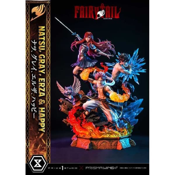 Statuett PVC Fairy Tail 1/6 Natsu, Gray, Erza, Happy - Deluxe Bonus Ver