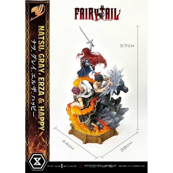 Statuett PVC Fairy Tail 1/6 Natsu, Gray, Erza, Happy - Deluxe Bonus Ver