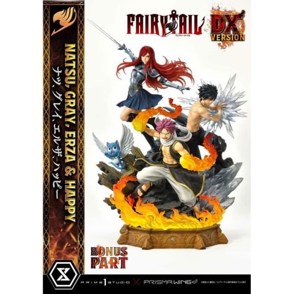 Statuett PVC Fairy Tail 1/6 Natsu, Gray, Erza, Happy - Deluxe Bonus Ver