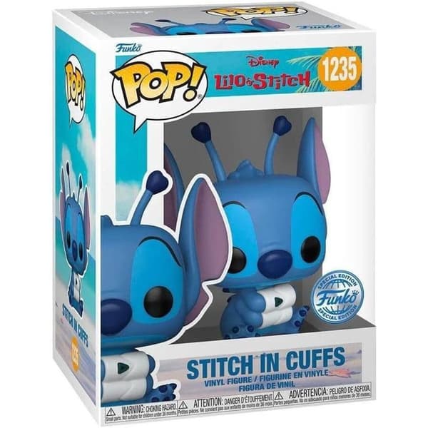 Figurine POP - FUNKO - Lilo &amp; Stitch - Stitch med handbojor - 9 cm - För barn från 3 år