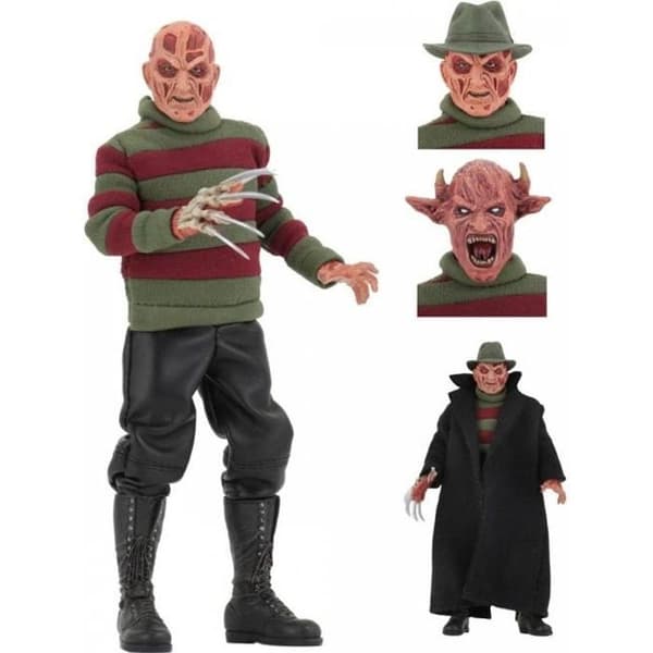 Figur - NECA - Freddy Krueger - Retro - 20 cm - Röd/Svart