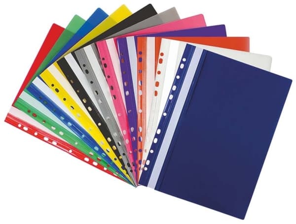 Biurfol plast perforert A4, lilla, 10 stk (SPP-01-11)