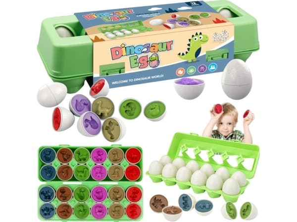 Educational puzzle egg dinosaurs