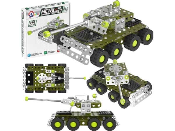 Technok Construction Metal Military Tank Constructor 174 Elements