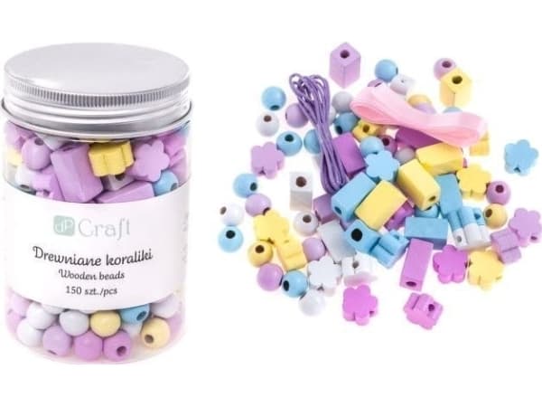 TRÄPÄRLOR I BURK, MIX, PASTELL, 150 ST.