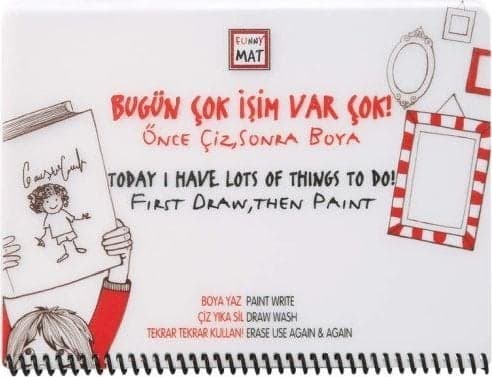 VÄRILEVY FUNNY MAT VALKOINEN 16x21