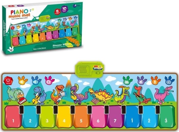 MUSICAL MAT PIANO DINOSAURS 1STK