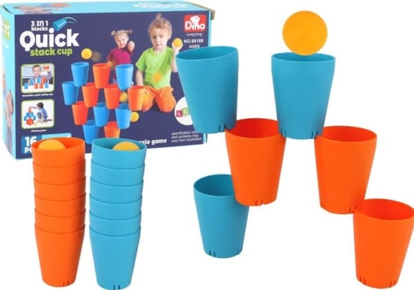 Sensoriska spelkoppar 3in1 Kreativ 16 Ele-pussel
