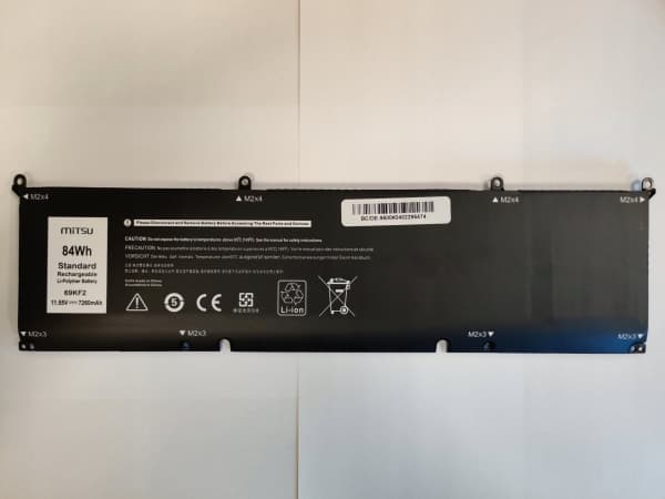 Bateria Mitsu Bateria 69KF2 do Dell Alienware M17 M15 R3 R4 Precision 5550 XPS 9500 9500 9510