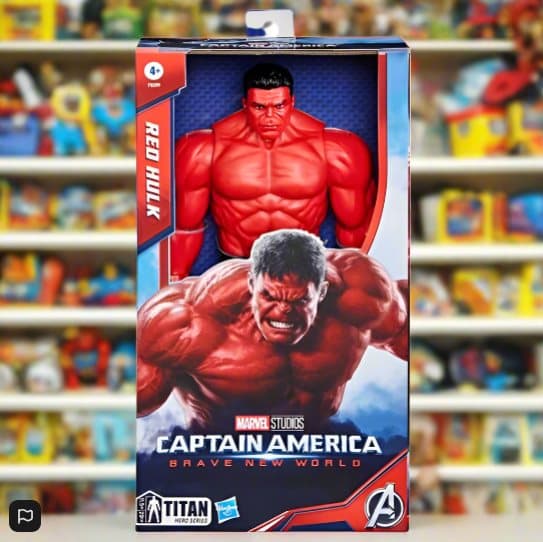 Marvel Captain America: Brave New World Titan Hero Series Action Figure Red Hulk 30cm