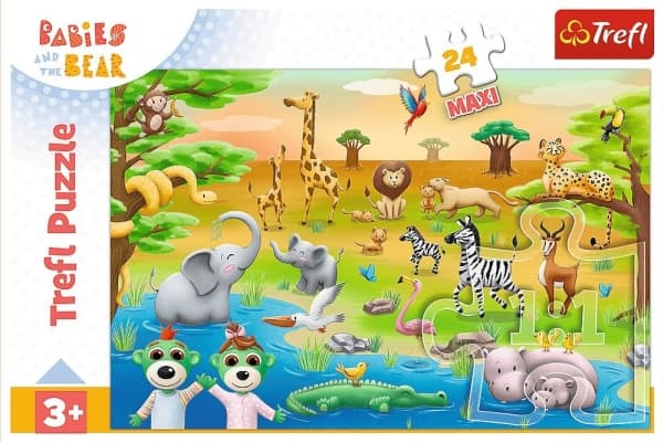PUZZLE MAXI 24 Safari Babaski /KAZSTUDIO 14373