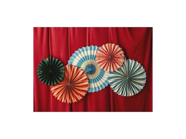 Dekorrosetter Sirkus 26-43cm 5stk
