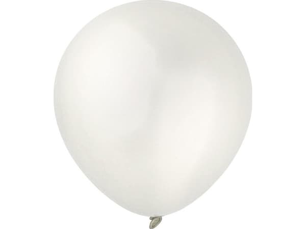 Decomex metallic Pearl White 100pcs balloons