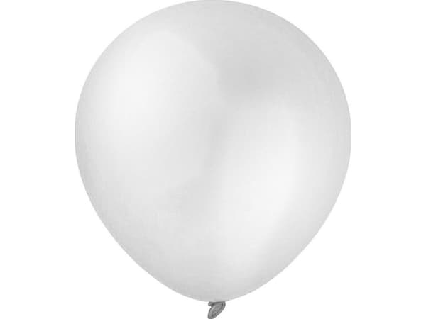 Decomex metallic White 100pcs balloons