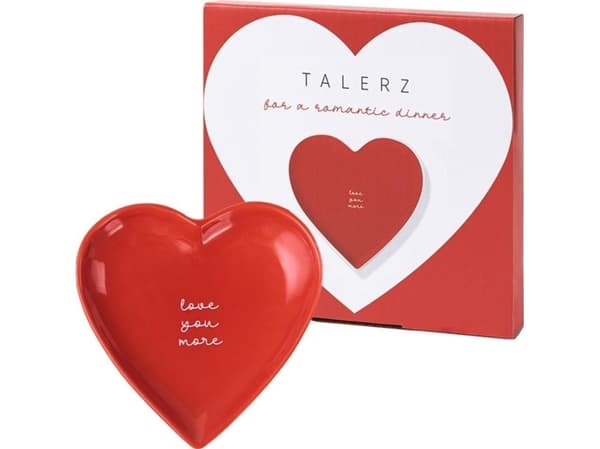 Hjerteformet tallerken Love You More