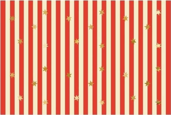 Papirduk Striper med stjerner 180x120cm