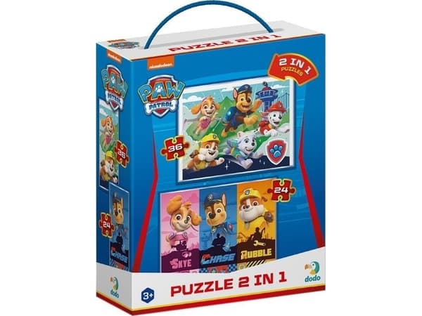 Paw Patrol 2-i-1 puslespill Gode valper