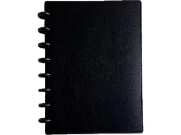 A5 notebook med disksystem svart