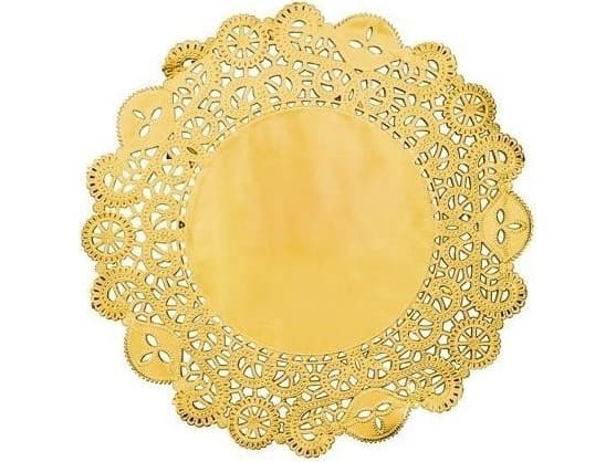 Guld dækservietter, 50 stk