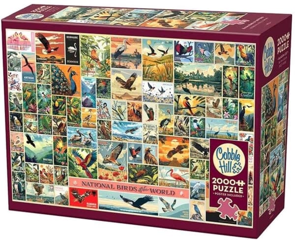 Puslespill 2000 fugler som symboler for G3-land EDUKAMP