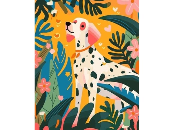 Maleri etter tall 40x50 dalmatisk