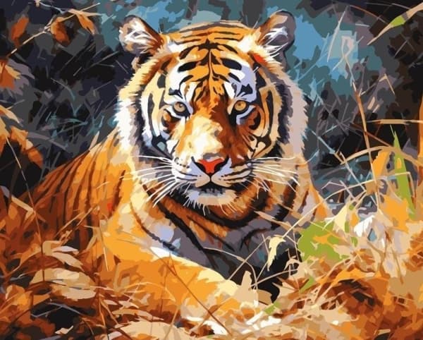 Maleri etter tall 40x50 Tiger EDUKAMP
