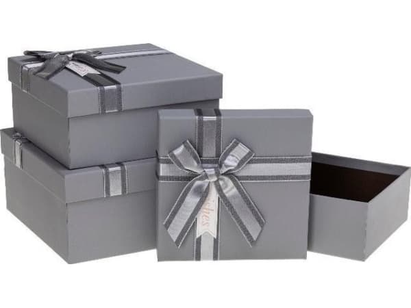 Presentask med rosett 3st silver ROZETTE EDUKAMP