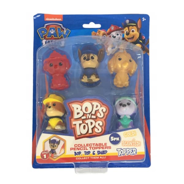 Paw Patrol Bops og toppe figurer 5 stk
