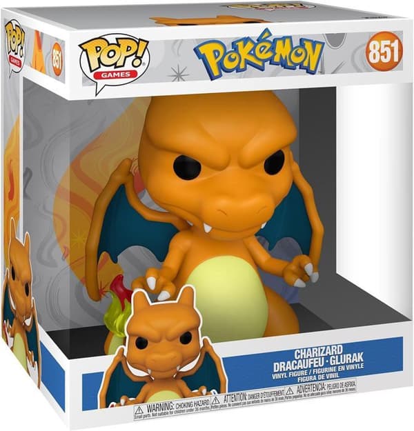 Figur - FUNKO - Jumbo Pop! Charizard - 25,4 cm - Exklusiv - Pokémon
