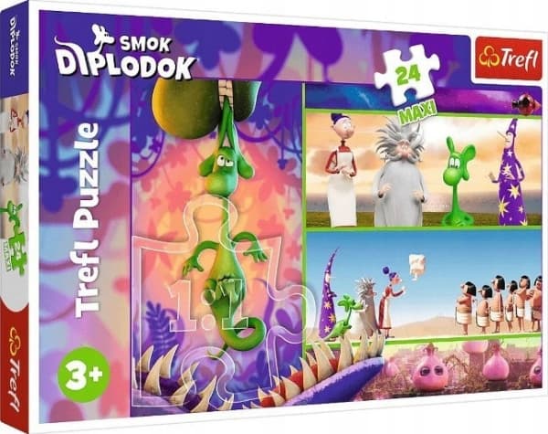 MAXI Pussel 24 Nyfiken drake Diplodocus 14376
