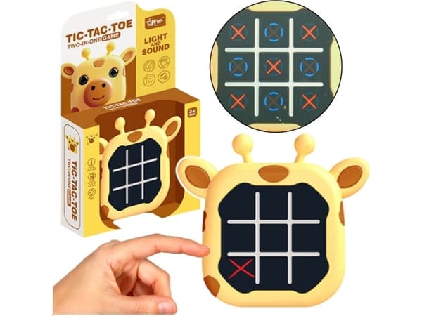 Elektronisk spill 3in1 Tic Tac Toe Memory Giraffe Yellow LEAN Leker