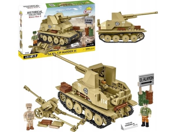 COBI-tiilet 3131 Sd.Kfz.139 Marder III -panssarintuhooja Sd.Kfz.139 Marder III
