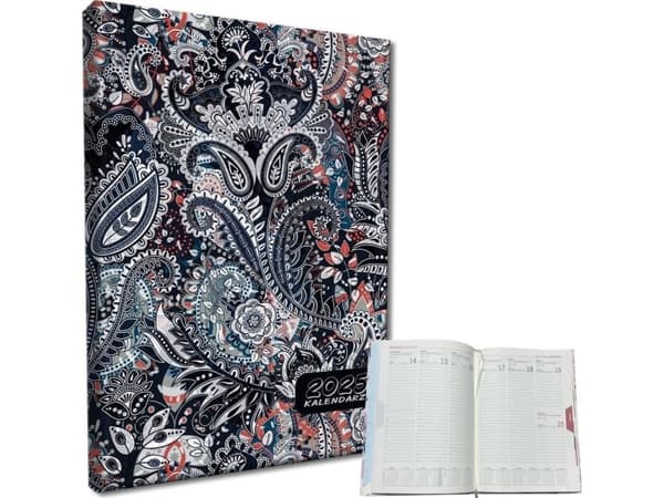 Kalender 2025 A5 ukentlig pålegg paisley