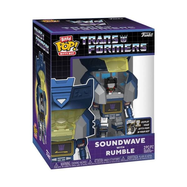 Figur med Funko Bitty Bots Transformers Soundwave med Rumble