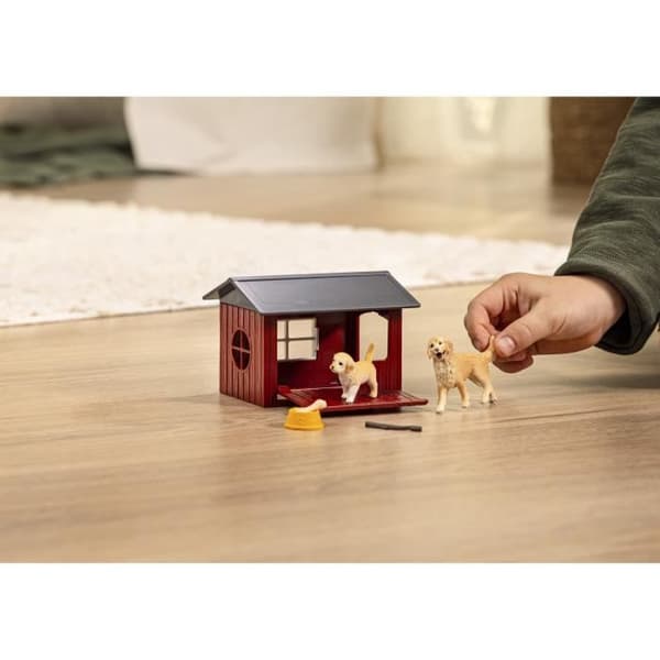 Nischlåda med Golden Retriever, SCHLEICH 42722 Farm World, Från 4 år