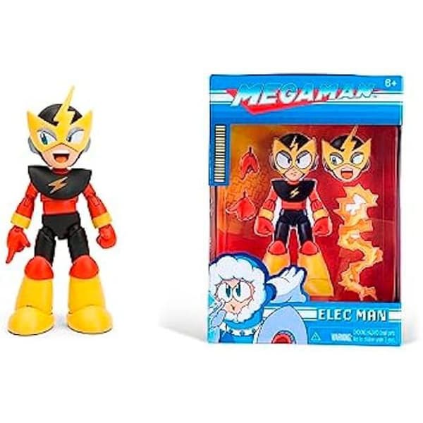Samlarfigur - JADA - Mega Man Elec Man - 11,9 cm - Blå - Rörlig med tillbehör