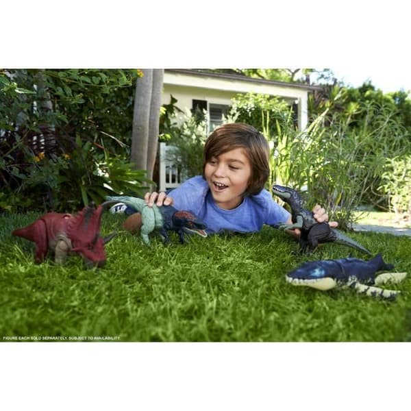 MATTEL - DINOSAUR JURASSIC WORLD WILD ROARS AND STRIKES MODELLS ASSOR
