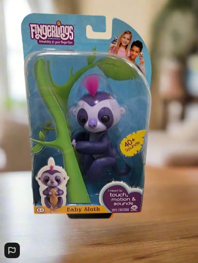 Purple Marge The Sloth Fingerfun Figure 40+ Sounds