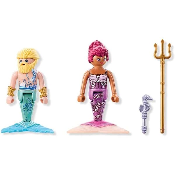 Duo: Par avund porshi och triton med spira och trident