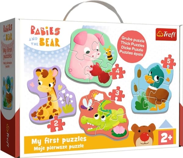 Trefl Puzzle 4in1 babydyr - 14 biter totalt (36135)